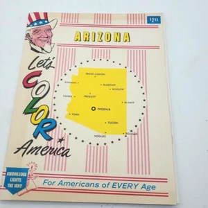Vintage Arizona Coloring Book Jonathan Manning Uncolored Nostalgia America - Picture 1 of 9