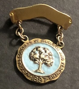 Antique/Vintage National Congress Of Parents And Teachers 1897 Enamel Gold Pin - Picture 1 of 10