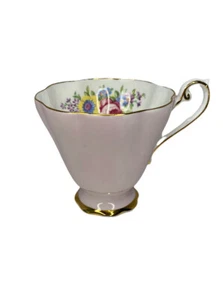 Taza de té de patas estándar real SOLO hueso China orquídea floral oro rosas Inglaterra - Imagen 1 de 12