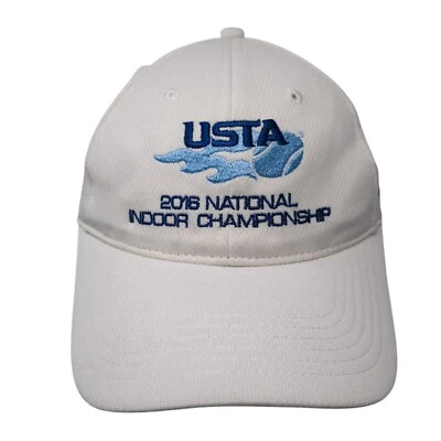 USTA 2016 National Indoor Championship Strapback Hat White One Size - Image 1 of 4