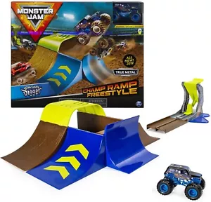 Monster Jam Official Champ Ramp Freestyle Playset & Son-uva Digger Monster Truck - Picture 1 of 21