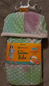 Member's Mark Kids Swim / Bath Robe, Hooded Towel w/ Belt Mermaid XS 4/5 NWT - Picture 1 of 4