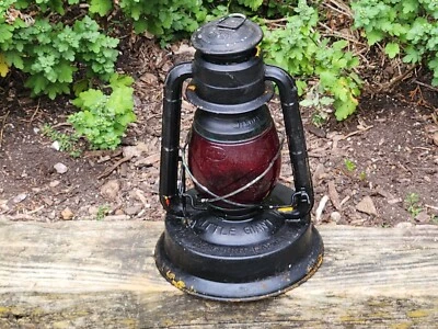 Dietz Little Giant Lantern Globo de Vidrio Rojo Milwaukee Gas Light Company De Colección 70 Hr Foto 1 de 4