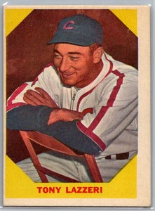 1960 FLEER BASEBALL GREATS 31 TONY LAZZERI