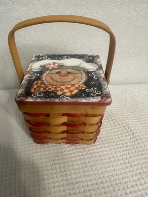 Wicker Basket w/ Handle Christmas Holiday Decor 4” x 4"x 3 1/2" (Read Details) - Image 1 of 4