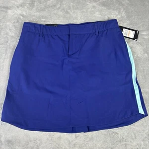 Under Armour Women 12 Golf Skort UA Links Woven w/ Shorts Blue Solid New $70 - Picture 1 of 14