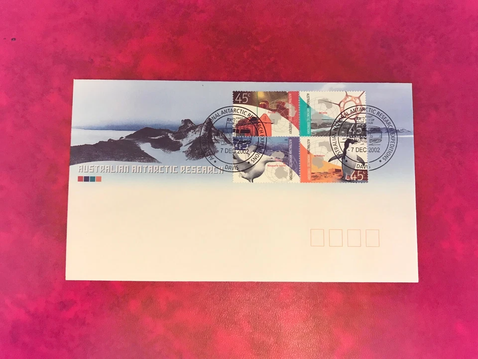 AAT AUSTRALIAN ANTARCTIC 2002 FDC RESEARCH PENGUIN ALBATROSS DIATOM DAVIS - Image 1 of 1
