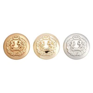 5pcs Lion Crest Metal Button, Vintage Royal Style for Blazer and Coat DIY Sewing - Picture 1 of 6