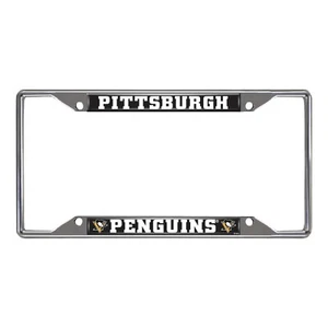 Fanmats NHL Pittsburgh Penguins Chrome Metal License Plate Frame  - Picture 1 of 1