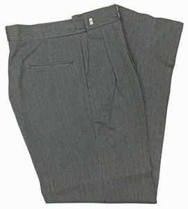 Raffinati Boys Morning Dress Pants Grey & Black Hickory Stripe 21" Waist - Picture 1 of 2