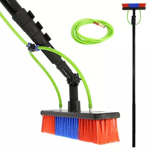 30ft Window Cleaning Pole Equipment Water Fed Telescopic Extendable Brush Kit - Picture 1 of 12