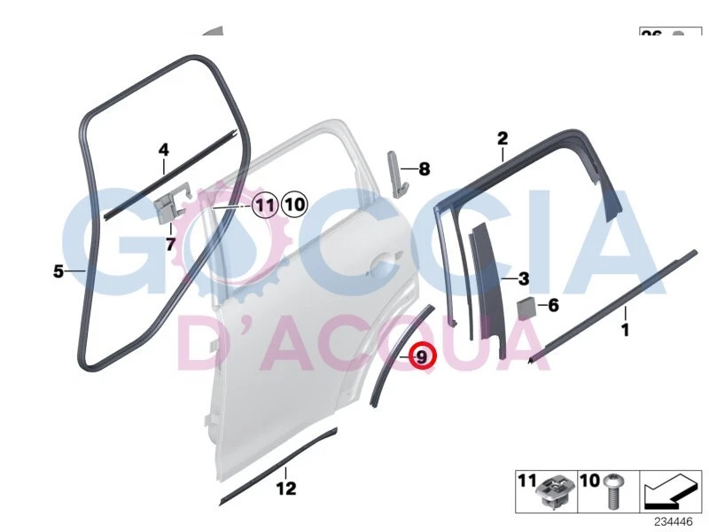 Genuine MINI Countryman R60 Sealing Right O/S 51359807076 - image 1 of 1