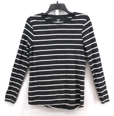 Camisa Great Northwest Indigo para mujer talla M gris oscuro a rayas top ligero Foto 1 de 4