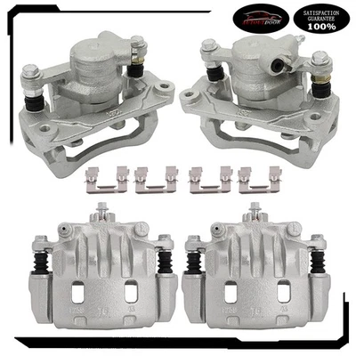Front Rear Brake Calipers w/ Bracket Set For 2008 2009 2010 2011 Subaru Impreza Foto 1 de 4