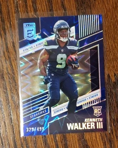 329/499 SP 2022 Panini Donruss Elite Kenneth Walker III RC #110 Status Explosion - Imagen 1 de 2