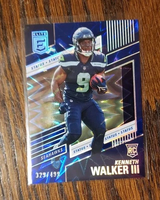 329/499 SP 2022 Panini Donruss Elite Kenneth Walker III RC #110 Status Explosion - Image 1 of 2