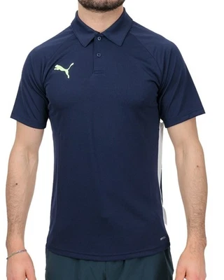  Polo Maglia Padel Tennis UOMO Puma teamLIGA Blu poliestere  - Immagine 1 di 4