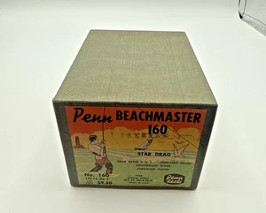 Vintage Penn Beachmaster No. 160 Fishing Star Drag Box mit allem abgebildeten Inhalt - Bild 1 von 13