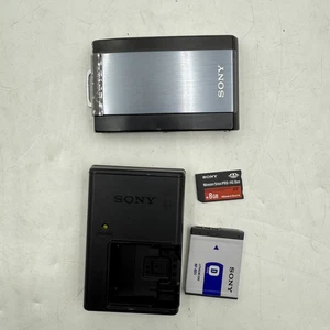 Sony Cyber Shot DSC-T300 10.1 MP 5X Carl Zeiss Digitalkamera 8GB SD-Karte schwarz - Bild 1 von 19