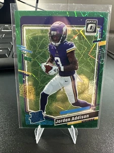 2023 Donruss Optic Jordan Addison Rated Rookie #271 Green Velocity Lazer Prizm - Picture 1 of 2