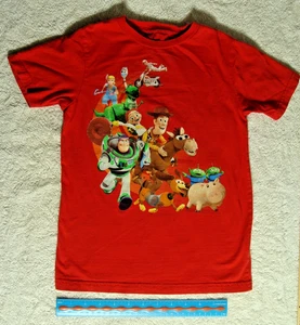 Disney Toy Story Children's T-Shirt Size S 5/6 Red 100% Cotton Graphic - Picture 1 of 14