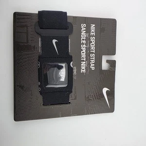 Nike Sport Brassard Sangle Support Téléphone Course Entraînement Gym Noir - Photo 1 sur 3
