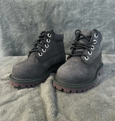 TIMBERLAND Premium 6 pulgadas Bota Impermeable “Verde Oscuro” Nobuck Talla 5 Niño Pequeño Foto 1 de 4