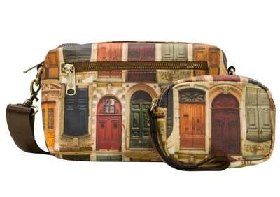 Bandolera Patricia Nash Piper de lona recubierta con bolsa - puertas a Italia -NUEVA CON ETIQUETAS - $199 Foto 1 de 4