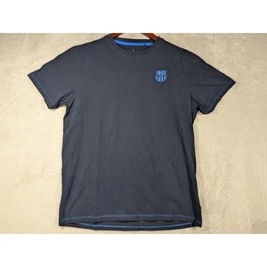 Official FC Barcelona Shirt Navy Blue Barça Essentials Collection Size LARGE - Picture 1 of 8
