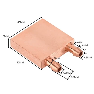 Copper Water Cooling Block For Graphics GPU Head CPU 40 * 40 * 10mm XD - Image 1 of 4