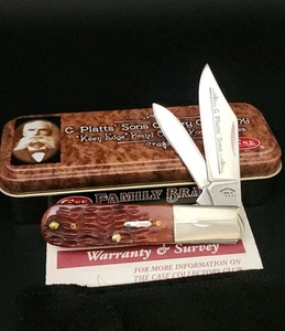 2006 Case BROWN & BLACK Walnut Barlow Pocket Knife C PLATTS SONS 62009 1/2 - Picture 1 of 11