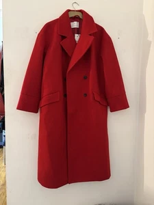 Stradivarius oversized soft touch coat in red - Picture 1 of 2