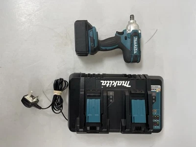 Makita DTW190 18V Cordless 1/2" Square Impact Wrench With DC18RD Double Charger - Image 1 of 4