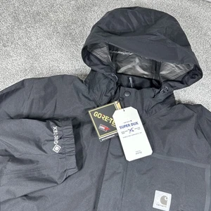 Carhartt Super Dux Gore-Tex Storm Jacket Black Mens Sz Medium (OJ4725-M) - Picture 1 of 23
