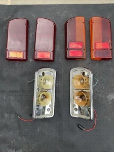 JAGUAR E TYPE SERIES 2 CAR ORIGINAL LUCAS L871 REAR LIGHT UNITS, AND 807 LENSES - Picture 1 of 24