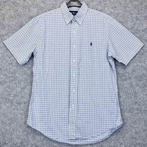 Ralph Lauren custom fit check shirt size medium mens short sleeve button down - Picture 1 of 7
