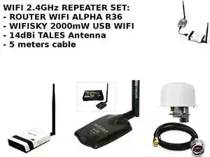 Antena 2.4Ghz Omni Wifi Receptor de señal Compartir cable con WIFISKY + Melon R658 - Imagen 1 de 1