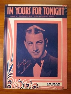 Im Yours For Tonight Sheet Music 1932 Gus Arnheim James Monaco Edgar Leslie (O) - Picture 1 of 1