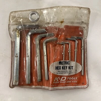 K-D No 46 Metric Hex Key Multi Allen Wrench Tools Quality Made in USA Vintage 8 - Image 1 of 4