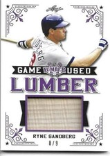 2021 Leaf Lumber Baseball RYNE SANDBERG Bat Relic Game Used Lumber 8/9 Purple