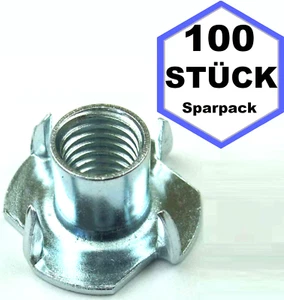 100 Stück Einschlagmutter M10 x 12 Gewinde Einschlagmuttern verzinkt DIN 6930 - Picture 1 of 3