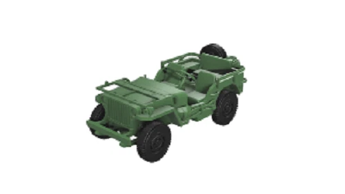 Larsenal	3D 400 071	1:400 Jeep Willys uncovered x 10 - Photo 1/1
