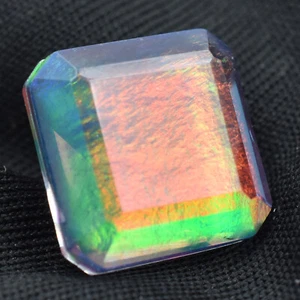 CERTIFIED Multi-Color Opal 10 Ct Square Cut Natural Loose Gemstone - Picture 1 of 13