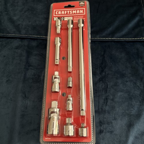 Craftsman CMMT42351 10 piezas. Juego de herramientas de accionamiento de accesorios. 1/4" 3/8" 1/2" ~ NUEVO-