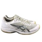 Asics Men's Size 11.5 Gel Court Speed White Yellow Silver Lace-up Sneakers Shoes