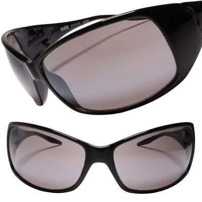 Gafas de sol rectangulares negras exageradas de gran tamaño de moda para mujer Foto 1 de 3