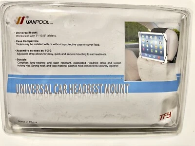 Universal Car Headrest Mount For 7”-10.5” Tablets - Image 1 of 4