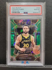 Panini Select Green Ice 2023 Stephen Curry #345 PSA 10 POP 3 - Imagen 1 de 2