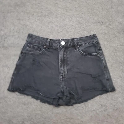 NEW PacSun Shorts Juniors 25 Black Cut Off High Rise Light Wash Denim Womens - Image 1 of 4