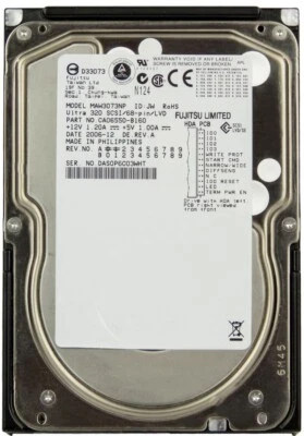 Hard Drive MAW3073NP 73GB 10000RPM 8MB SCSI ULTRA 320 3.5" Inch - Image 1 of 3